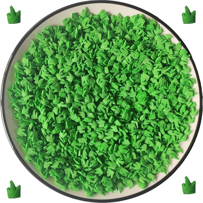 Edible Sugar Green Grass Sprinkles Football Field Cake Cupcake Toppers Cookie Decorations Sweet Dessert Sprinkle for Cake Decorating St. Patricks day, 3.4 oz