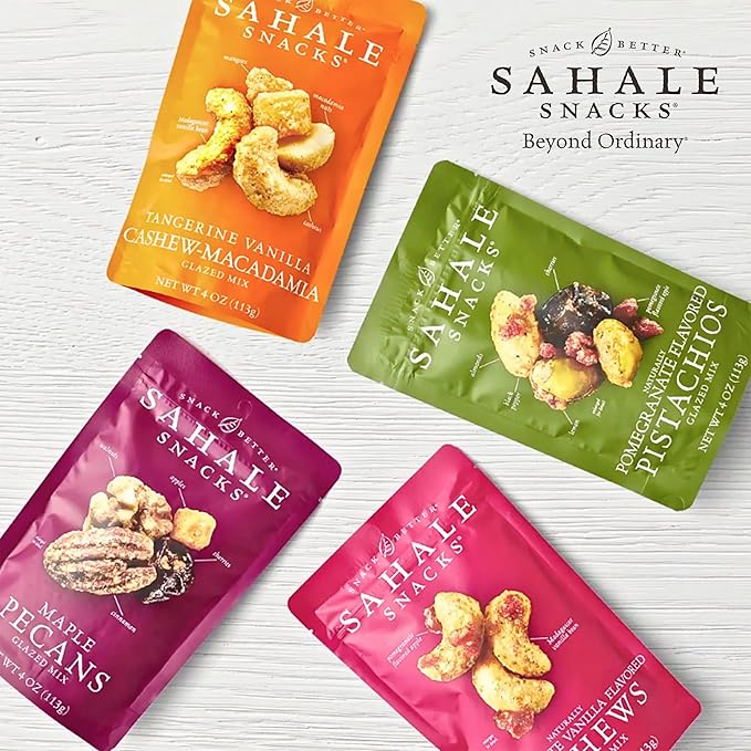 Sahale Snacks Valdosta Pecans Glazed Mix, 4 Ounces (Pack of 6)