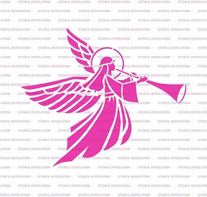 Christmas Angel Stencil - Holiday Wall Decor, Craft Stencil for Easy Wall Art