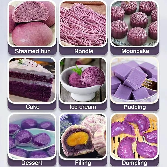 SXETBEAN Purple Sweet Potato Powder, 13oz/368g Pure Purple Yam Powder, Ube Powder for Latte, Baking, Smoothies, Juices, Pasta, Porridge