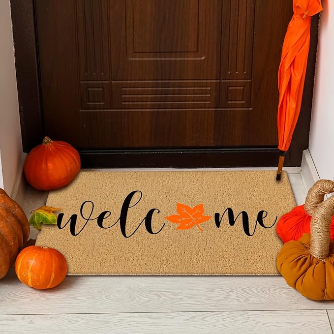 Dunzy 16 Pcs Thanksgiving Stencils for Door Mats Crafts Reusable Hello Welcome Templates Large Hello Stencil for Painting on Wood Sign Wall Doormat DIY Project