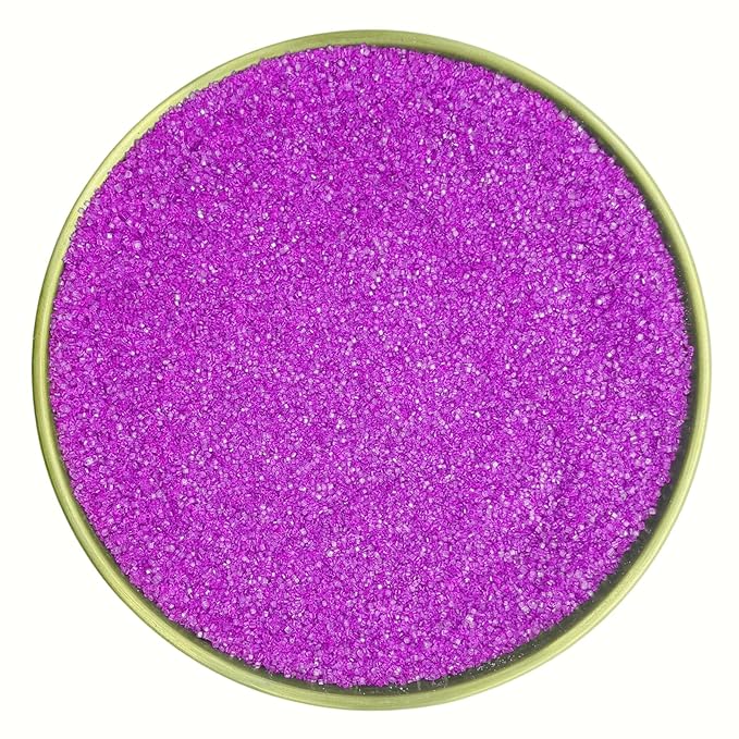 Dynastang Purple Sanding Sugar Sprinkles Edible Sugar Crystals Cake Decoration Cupcake Toppers Cookie Decorating Perfect for Cakes, Cupcakes, Desserts Toppings 3OZ