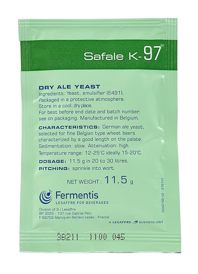 Fermentis SafAle K-97 Beer/Ale Yeast - Pack of 1 - With North Mountain Supply Freshness Guarantee