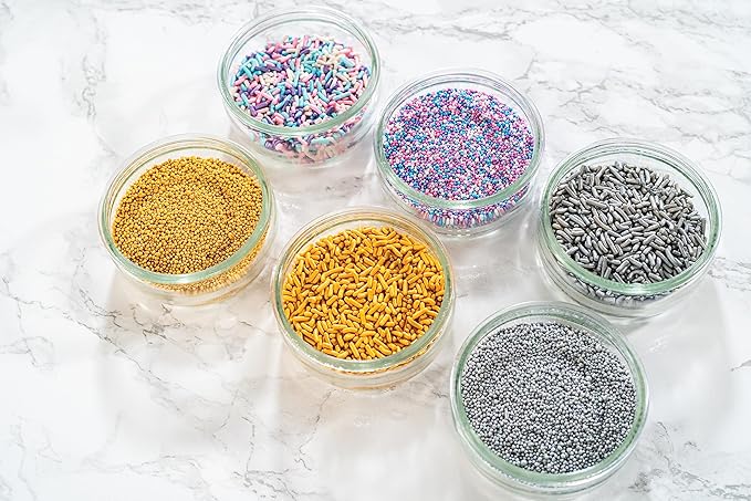 Bakerpan Edible Pastel Colors Sprinkles for Cupcakes, Pastel Jimmies Sprinkles Edible for Cake Decorating - 4.3 Ounces (Made in USA)