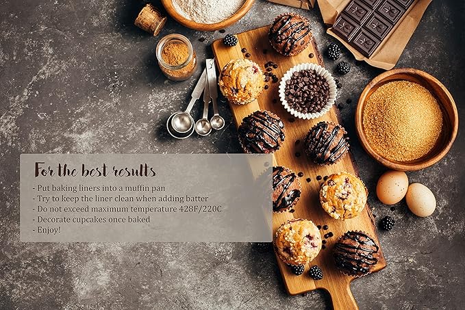 1000pcs Unbleached Newspaper Medium Size Tulip Baking Cups Cupcake Liners Muffin Liners Greaseproof Paper