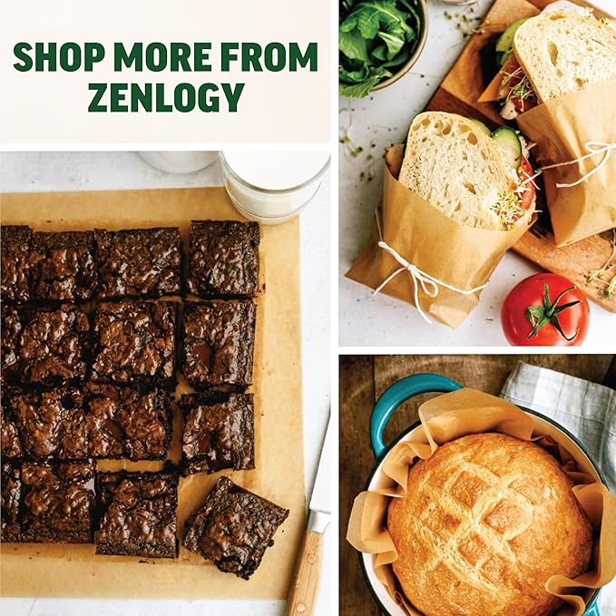 Zenlogy 18x26 (1000 Sheets) Large Unbleached Parchment Paper Liners for High Heat Baking - Exact Fit for Your Commercial Full Size Sheet Pans