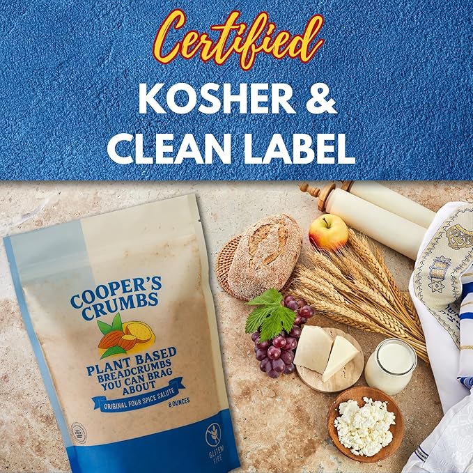 Cooper's Crumbs All Natural Gluten Free Low Carb Bread Crumb Alternative, High Protein, Vegan, Certified Kosher, Paleo, Keto (Original Four Spice Salute)