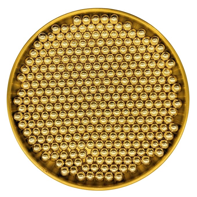 Edible Super Gold Pearl Sugar Sprinkles Candy 7mm Mini Pearls Cake Decorations Cupcake Toppers Cookie Decorating Perfect for Wedding Party Valentine Halloween Christmas Supplies 3OZ