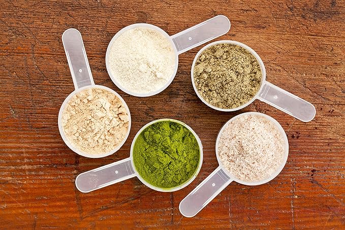 60 mL Plastic Measuring Packaging Scoop (= 60 cc/ = 4 tablespoon/ = 2 fl oz), Short Handle - to Measure and Dispense Spices, Granules, Powders, for Seeds Packing made in USA (5)