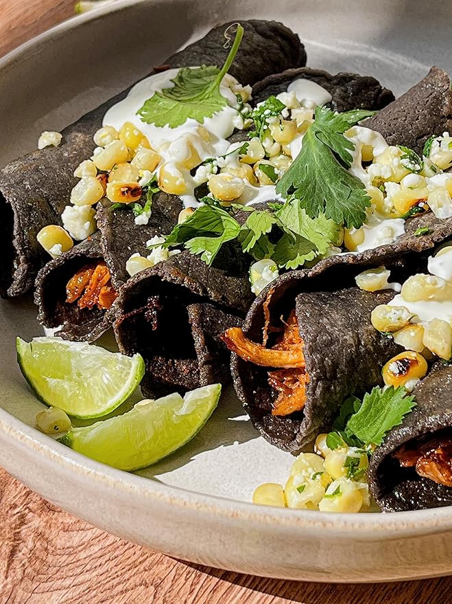 USDA Organic Blue Corn Flour 1lb, Flour for Tortillas, Sopes, and Mexican Dishes, Gluten-Free, Kosher and Vegan, Masa Flour for Baking, Just About Foods