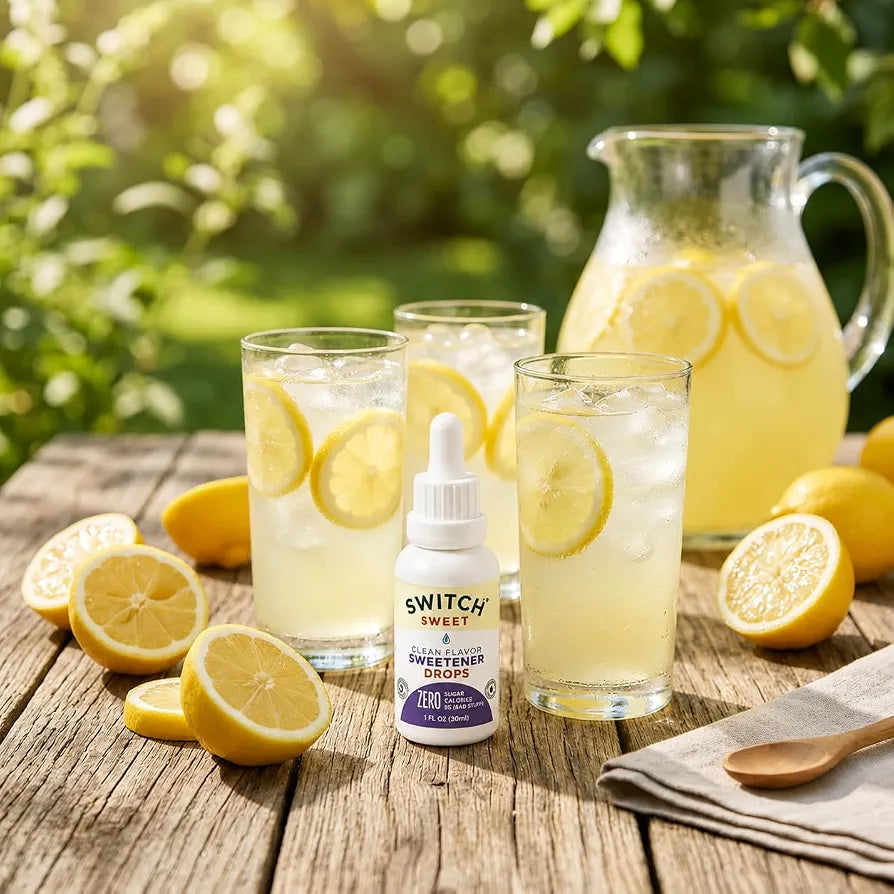 SWITCH® SWEET (200 Servings) Clean Natural Sugar Free Sweetener Drops with Allulose and Katemfe Fruit Extract (Thaumatin). No weird aftertaste. Zero Calories, No Glycemic Impact. Replaces Stevia, Monk Fruit & Artificial Sweeteners.