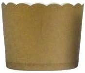 Paper Baking Cups, Greaseproof Disposable Cupcake Liners (Solid Gold, 50 Large Cup)