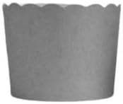 Paper Baking Cups, Greaseproof Disposable Cupcake Liners (Solid Silver, 50 Large Cup)