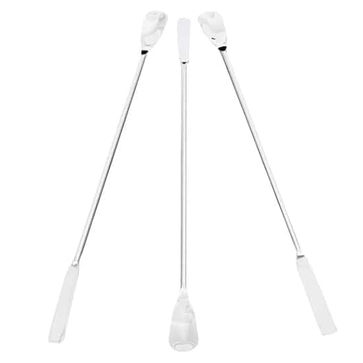 Cole-Parmer Nickel/SS Lab Spatulas with 1.13 (in) Spoon x 1.63 (in) Flat Blunt Ends; 3/PK