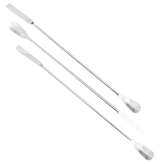 Cole-Parmer Nickel/SS Lab Spatulas with 1.13 (in) Spoon x 1.63 (in) Flat Blunt Ends; 3/PK