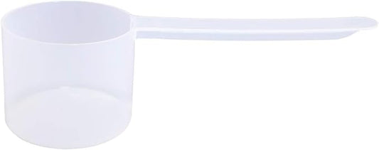 Plastic Measuring Scoop, (53 cc | 53 mL) Long Handle Spoons for Powders, Granules, Coffee, Pet Food, Baking Supplies, Protein and Other Dry Goods, BPA Free (Set of 1)