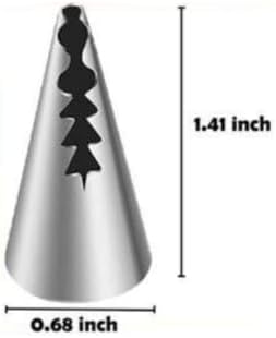 Silver Pleated Skirt Piping Nozzles Set, Stainless Steel Russian Nozzles Tips Piping Set for Pastry Fondant, Cake Decorating Supplies Baking Tools, Decorating Tools, Icing and Piping Tips（#090）
