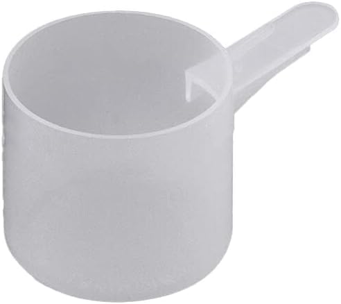 39 mL Plastic Measuring Packaging Scoop (= 39 cc/ = 8 teaspoon/ = 2.6 Tablespoon/ = 1.32 oz), Short Handle - to Measure and Dispense Spices, Granules, Powders, for Seeds Packing (5 scoops)