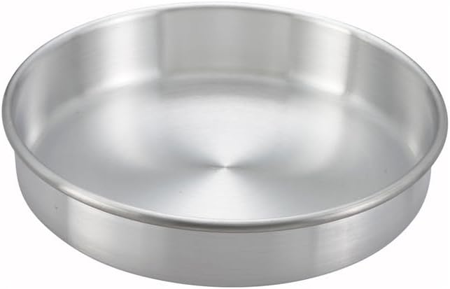 Winco Heavy-Duty Round Aluminum Layer Cake Pan, 12" x 2"