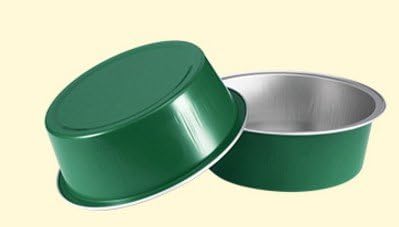 KEISEN 3 4/5" 150ml 5oz 100/PK Disposable Aluminum Foil Cups for Muffin Cupcake Baking Bake Utility Ramekin Cup 100/PK (green)