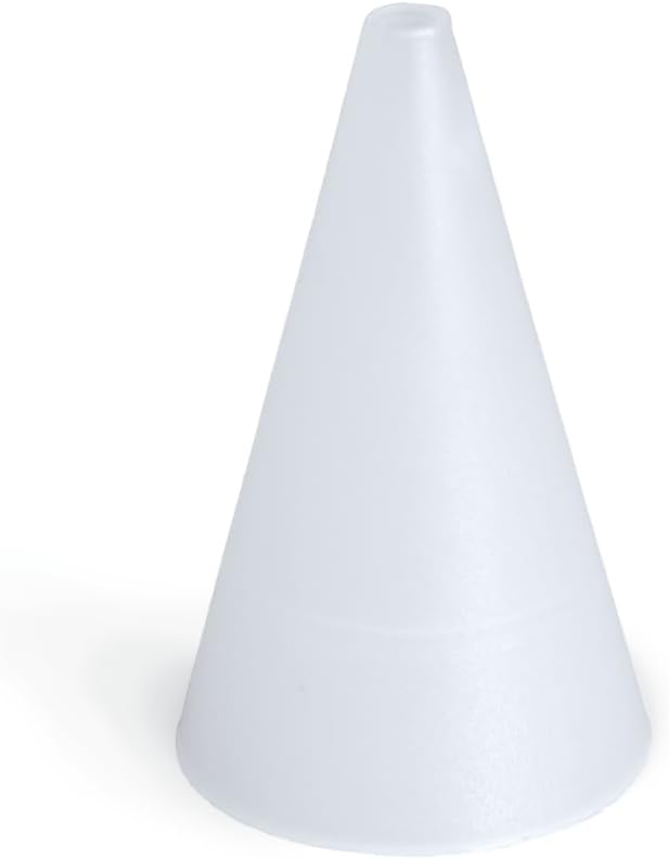 EZ Piping Reusable Round Decorating Tip #4 – 20 pieces – Standard Size (Base Ø 0.75", Height 1.25") – Fits Wilton & Ateco Couplers – Lightweight FDA HDPE Icing Nozzle – Made in USA – Cake Tool