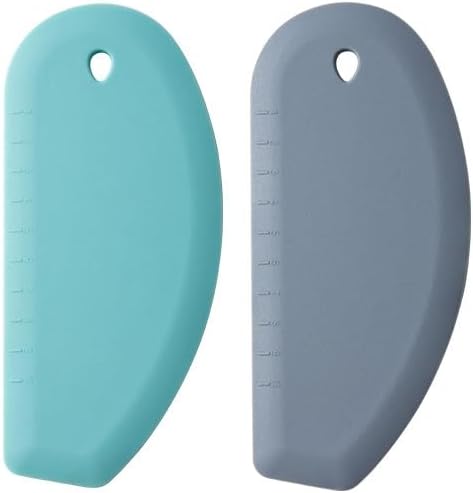 2-Pack Silicone Dough Scraper Flexible Bench Scraper for Sourdough Bread Bench Scraper Non-Scratch Baking Tool for Kneading, Mixing & Cleaning