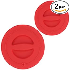 2 Pack Silicone Replacement Lids, Respectively Fits Pyrex 1-Cup & 2-Cup Tempered Glass Liquid Measuring Cups, Reusable & Food-Grade Silicone, Dishwasher & Microwave Safe (Cups not Included)