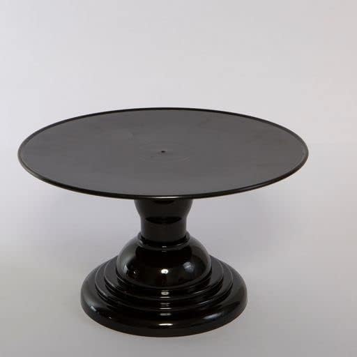 Mirandinha Store - Tall Plastic Round Black Cake Stand for Wedding, Birthday Party, Graduation, Celebration - Cupcake Stand, Cake Holder, Candy Display, Dessert Tray 4 Heights Adjustable
