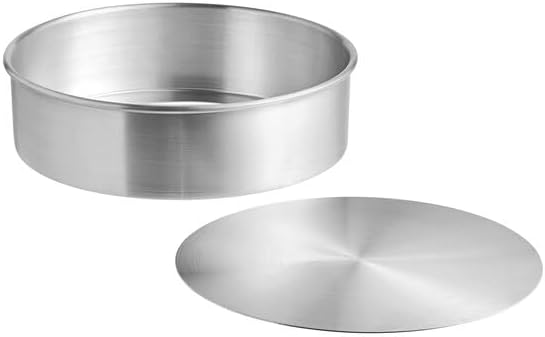 10 x 3 Inch Aluminum Round Cake Pan with Removable Bottom, Heavy Gauge, Deep Baking Pan for Cheesecake
