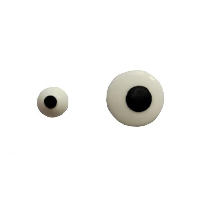 Eastron 2 Bottles Edible Candy Eyeballs Eyes Cake Cupcake Toppers Cookie Decorations Dessert Sprinkles for Halloween Christmas Birthday Party Supplies 5.4 Ounce, Two Size Mixed