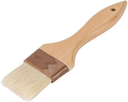 AME D'ESSENCE 1-1/2" Wide Boar Pastry Brush, Wooden Handle Heat Resistant Bristle Basting Brush Baking Tool, and Food Preparation