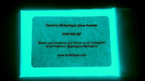 Glow in The Dark Pigment Powder - Neutral and Fluorescent Color for Art Painting, Fine Art, Nail Art Paint, and DIY Crafts - Long Lasting, 10+ Color Options - Neutral Aqua - (120 Grams/4 Ounces)