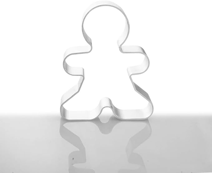 8 Counts Gingerbread Metal Cookie Cutter Small Christmas Gingerbread Man Shaped Decorative Cookie Cutters Set