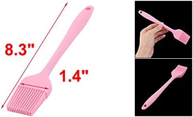 uxcell Silicone Family Bakery Cookie Cake Baking Tool Cream Butter Pastry Brush Pink