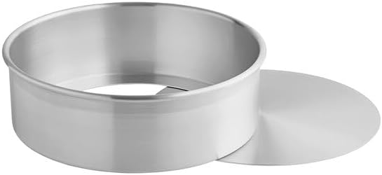 9-Inch Round Aluminum Cake Pan with Removable Bottom, 3-Inch Deep, Uncoated Pan for Cheesecakes and Layer Cakes
