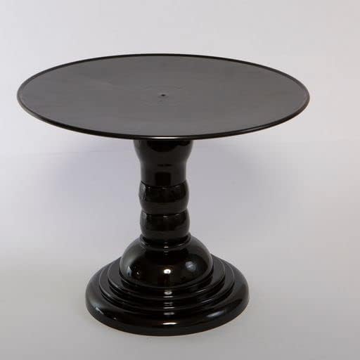 Mirandinha Store - Tall Plastic Round Black Cake Stand for Wedding, Birthday Party, Graduation, Celebration - Cupcake Stand, Cake Holder, Candy Display, Dessert Tray 4 Heights Adjustable