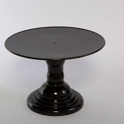 Mirandinha Store - Tall Plastic Round Black Cake Stand for Wedding, Birthday Party, Graduation, Celebration - Cupcake Stand, Cake Holder, Candy Display, Dessert Tray 4 Heights Adjustable