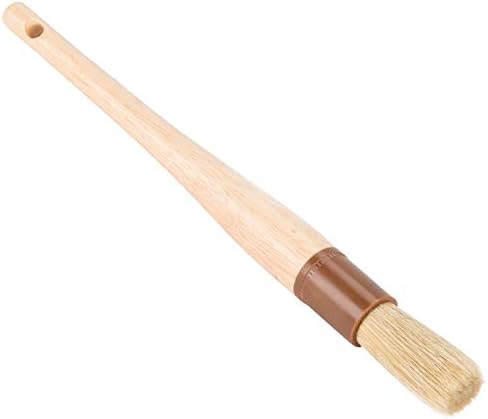Betolla 1-Inch Round Basting Brush – Boar Bristle Pastry & BBQ Marinade Brush with Lacquered Hardwood Handle for Cooking & Baking