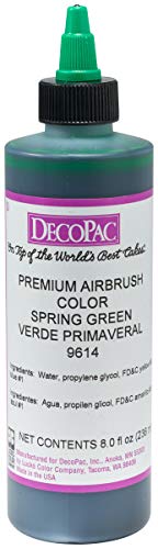 DecoPac Spring Green Food Coloring, 8 Fl Oz Airbrush Food Color, Edible Airbrush For Cake Decorating, Cookie Airbrush Coloring, Food Airbrush Kit Add-on, Airbrushes For Cake Decorating 8Fl Oz