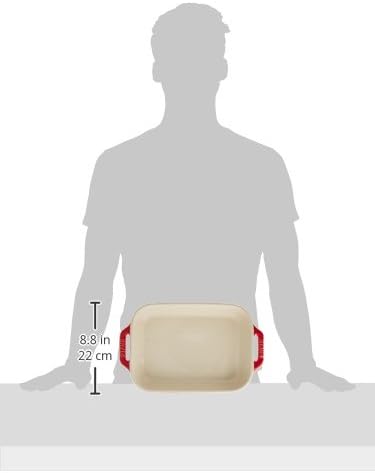 STAUB Ceramic Rectangular Baking Dish Set, 2 pc, Cherry