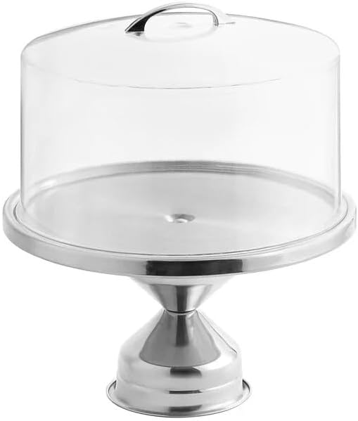 13" Stainless Steel Cake Stand | Round Cake Display for Weddings, Birthdays & Parties | Dessert Stand for Cakes, Muffins, Pastries, and Bread | 13-inch [1PK]