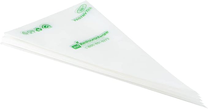 Restaurantware Pastry Tek 17.7 x 9.5 Inch Two-Color Icing Bags 100 Thick Multi-Color Piping Bags - Sustainable For Icing Frosting & Buttercream Clear Plastic Disposable Piping Bags For Cakes
