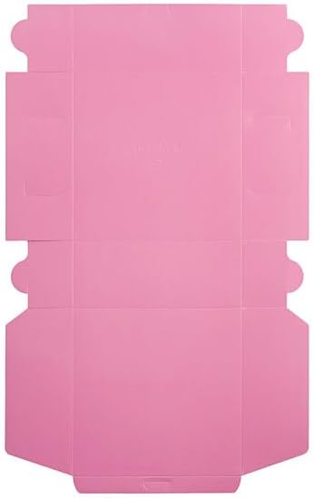 10x10x4 Inch Pink Bakery Box, Paperboard Construction, Lock Corner Design, Tuck Top Closure, Square Shape, 100 Count Case