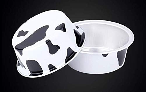 KEISEN 2" 1oz 100/PK 25ml Mini Disposable Aluminum Foil Cups for Muffin Cupcake Baking Bake Utility Ramekin Cup (cow lines)