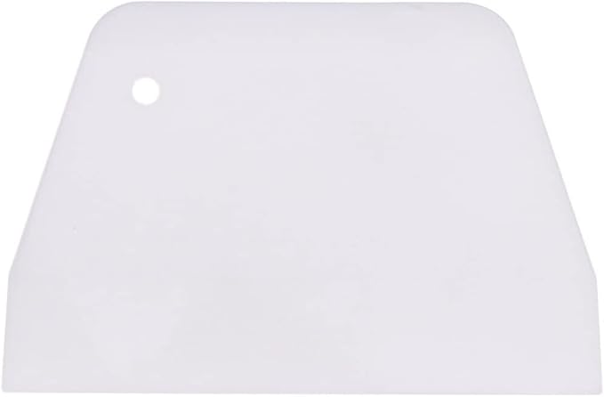 YARNOW 2 PCS Plastic Dough Scrapers, Multipurpose Food Scrappers, Food- Grade Bench Scrapers for Dough Cake Bread Fondant Icing (White)