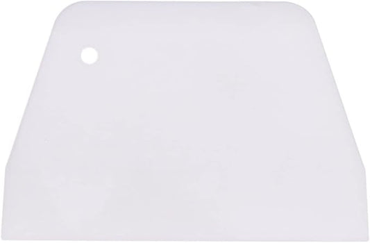 YARNOW 2 PCS Plastic Dough Scrapers, Multipurpose Food Scrappers, Food- Grade Bench Scrapers for Dough Cake Bread Fondant Icing (White)