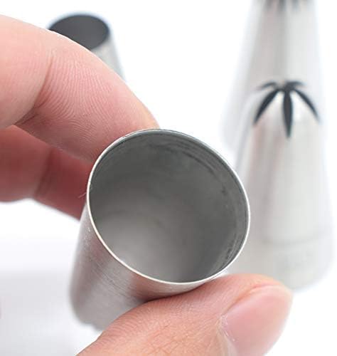 Professional Large Piping Nozzles, 4pcs Stainless Steel Seamless Icing Piping Nozzle Tip Set for Cakes, Cupcakes and Baking