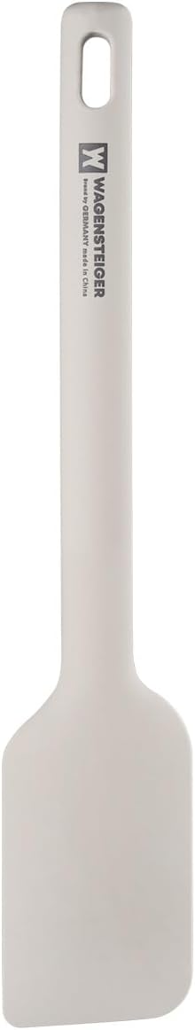 Light Gray Silicone Scraping Spatula: Cooking Tool with Heat Resistant, Protects Surfaces with Gentle Head Design, Cooking Spatula for Spreading & Mixing, BPA Free (11.22inch x 2.17inch)