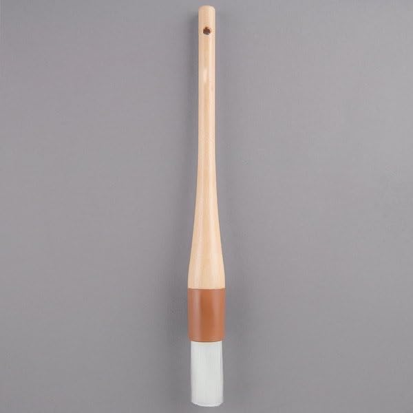 AME D'ESSENCE 1-Inch Round Basting Brush – Nylon Bristle Pastry & Marinade Brush with Lacquered Hardwood Handle for BBQ, Baking, and Cooking