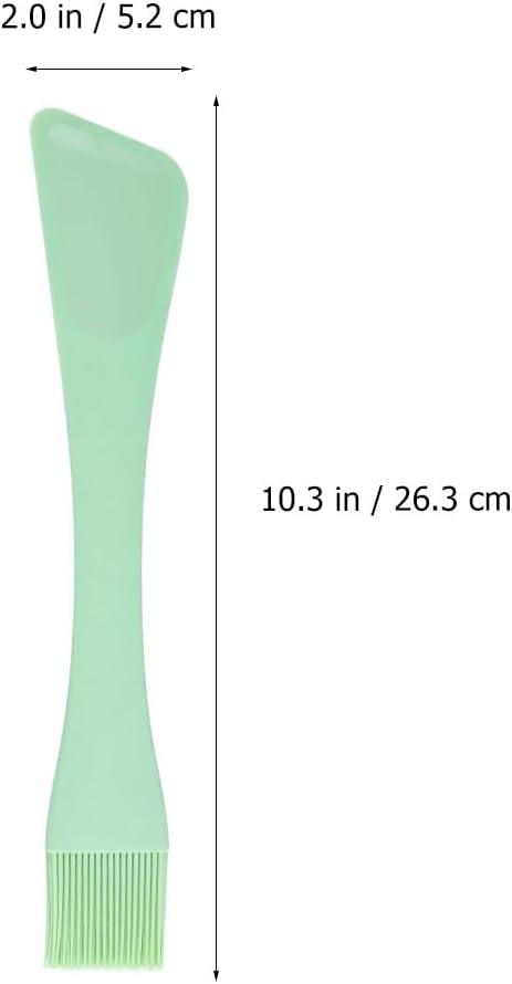 Hemoton Dual-Head Silicone Spatula and Oil Brush,Dual-Purpose Silicone Pastry Brush and Spatula,Baking Scraper,Non-Stick Scraper for Cooking,Mixing and Baking